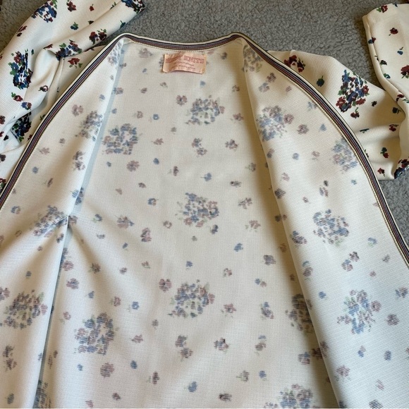 HEDY Knits Of California Cardigan Women's L- XL? Open Front,Floral  polyester - Picture 8 of 8